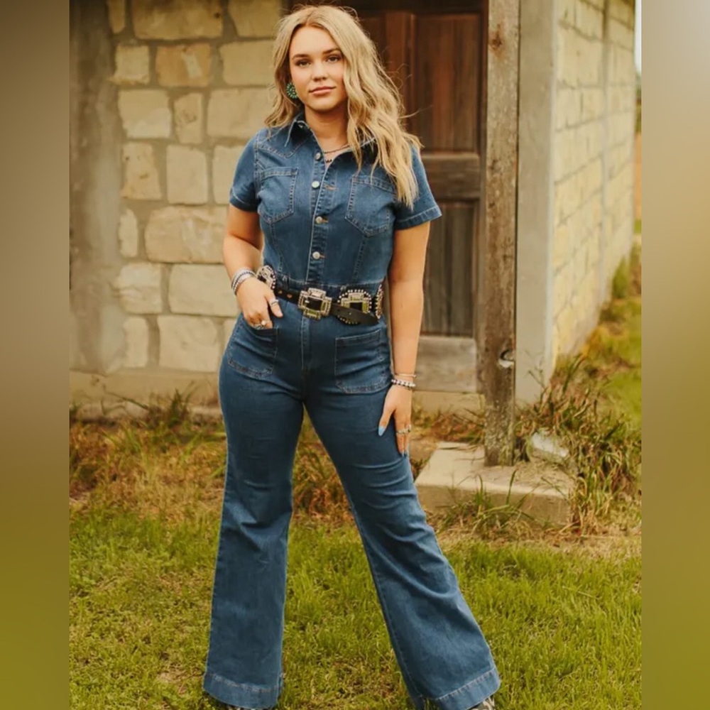 Lucky & Blessed Indigo Denim Jumpsuit